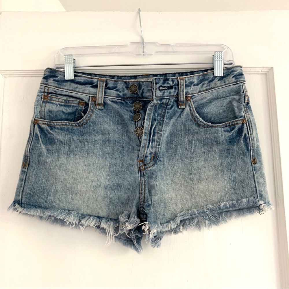 Free People High Waist Denim Shorts